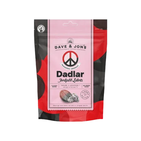 dave & jon's - strawberry licorice peacemärke