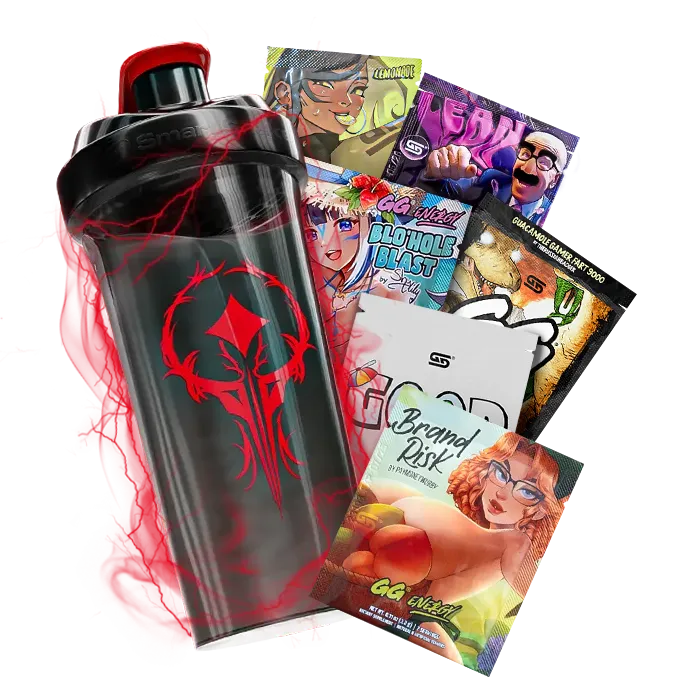 Gamer Supps Mix-pack with Gamerbulk Doomsday shaker