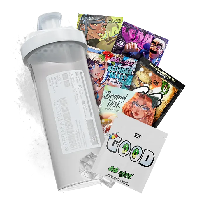 Gamer Supps Mix-pack with Gamerbulk Permafrost shaker