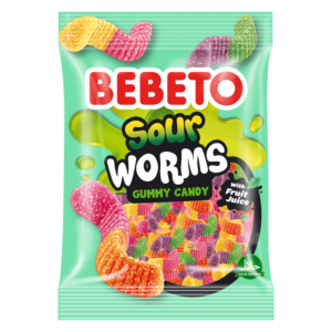 Bebeto – Sour Worms (80g)