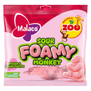 Malaco – Zoo Sour Foamy Monkey (115g)